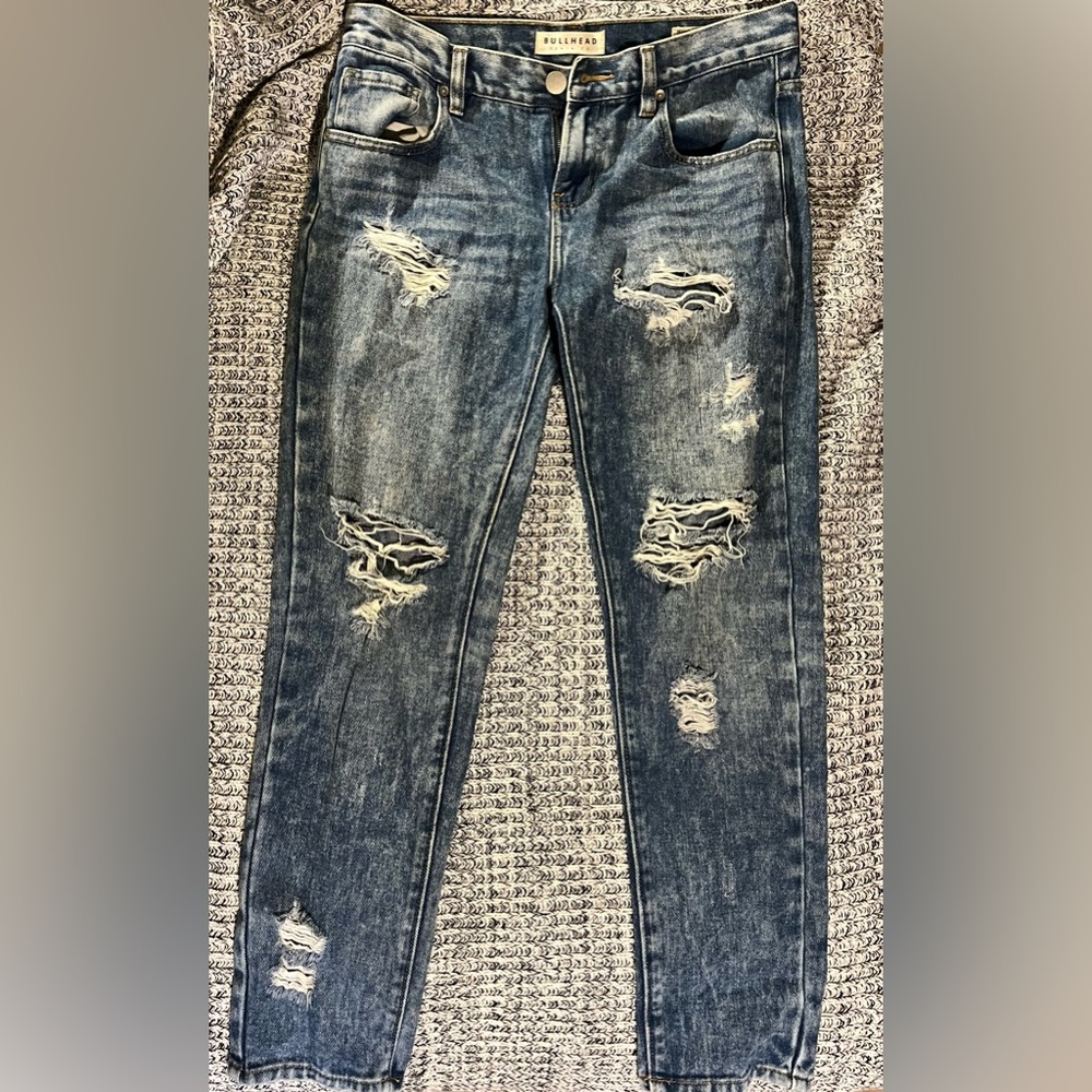 PacSun Blue Distressed Skinny Jeans